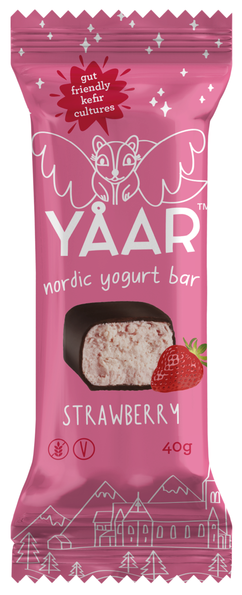YAAR Nordic Yoghurt Bar Strawberry X 8 X 40g cnfoods