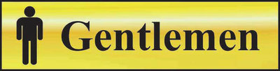 Safety Sign Gentlemen POL 200x50mm