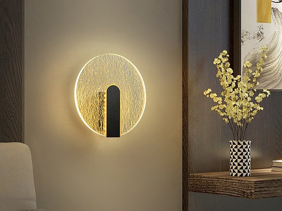 Schuller Auris Black Wall Light