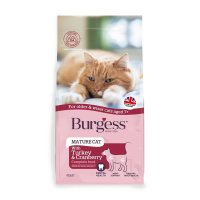 Burgess Cat Mature Turkey & Cranberry Complete Dry Food  3x4kg