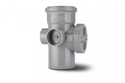 Polypipe 110mm SA43 Grey Access Pipe Socket and Spigot