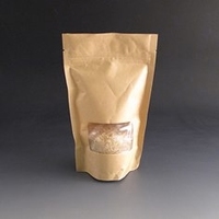 150g Kraft stand up pouch with window.