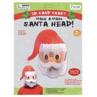 3D Mask Card Craft - Santa