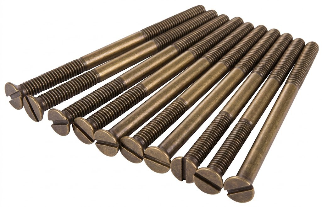 Antique Brass 50mm Screws - Bag of 100
