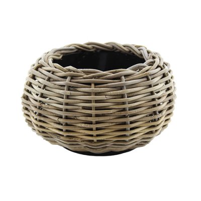Drypot Rattan D30 H19cm - Grey