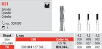 Edenta 2-Part TC H31 Cylinder Bur Size 010 - DMI Dental Supplies Ireland - Next Day Delivery