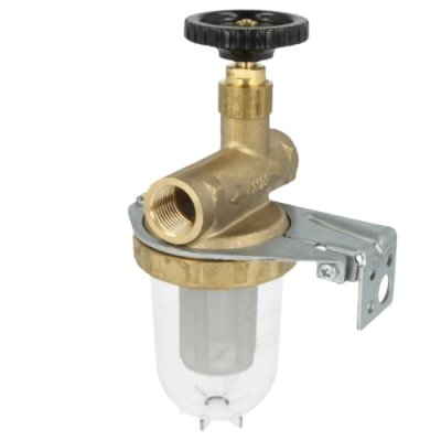 Stookoliefilter met afsluiter 1-pijps 1/2