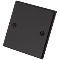 Black Metal 1 Gang Blank Plate 6080-030