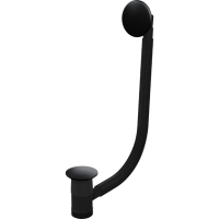 Top Fix Bath Waste with Overflow 70mm G1-1/2" Matt Black