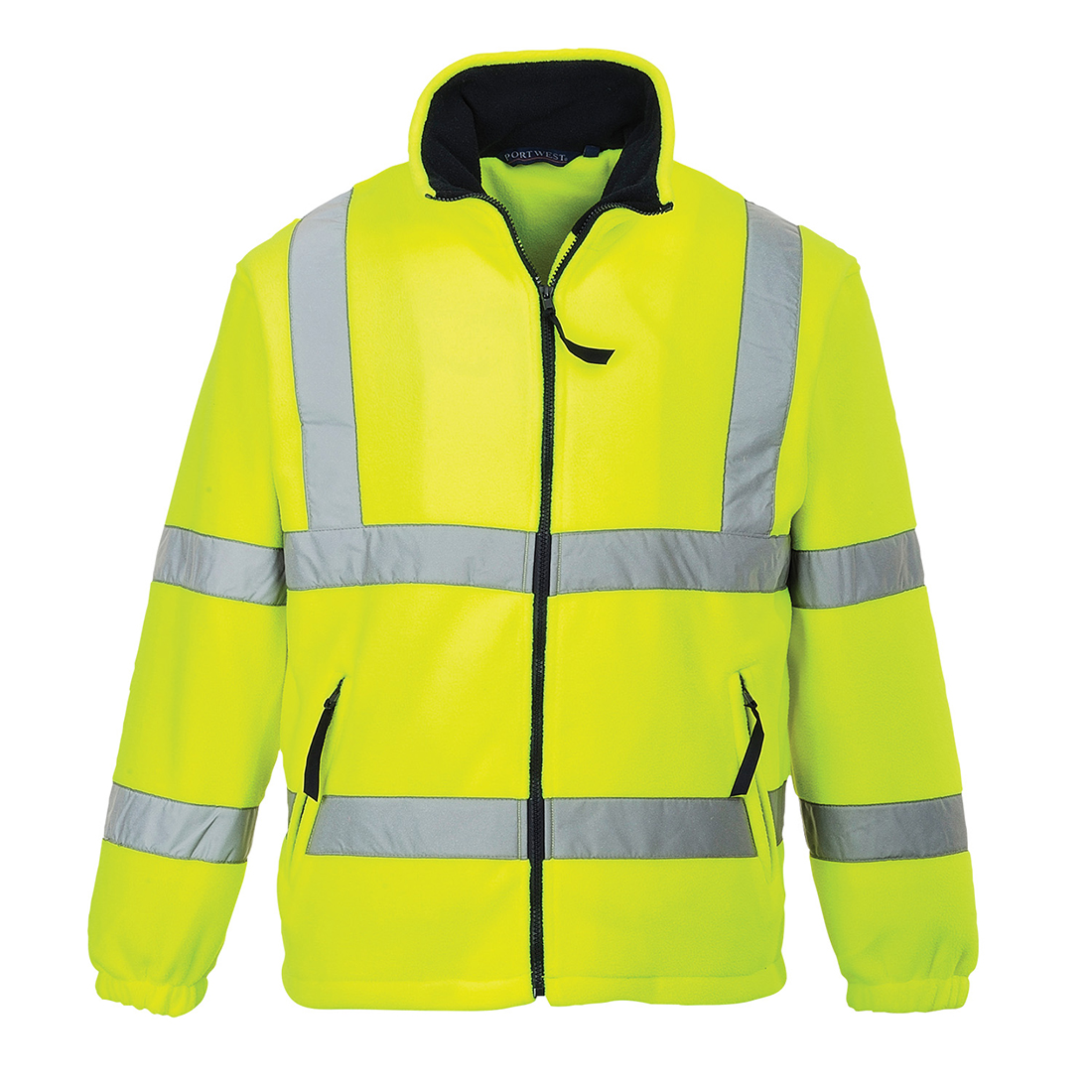 Hivis Mesh Lined Fleece, Yellow,