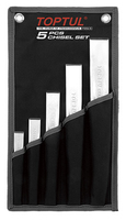 Ribbed Flat Chisel Set in wallet 5Pc