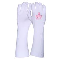 13 Gauge Nylon Glove W/Extended Cuff, White
