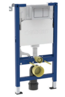GEBERIT DUOFIX ELEMENT FOR WH WC 82CM WITH ALPHA CONCEALED CISTERN AND ALPHA SQUARE CHROME FLUSH PLATE