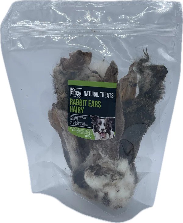 K9 Chew Co. Rabbit Ears with Hair 100g x 1