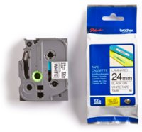 BROTHER 24MM BLACK ON WHITE LAMINATED TAPE