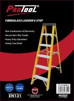 PROTOOL 6 STEP FIBREGLASS LADDER