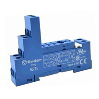Finder 2 Pole Relay Base Blue with Metal Retaining Clip 95.75SMA