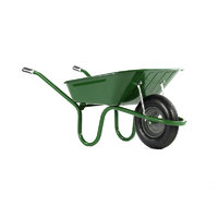 Haemmerlin Original 90 Litre Heavy Duty Green Metal Wheelbarrow