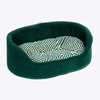 Danish Design Green Fleece Herringbone Slumber Bed 24in