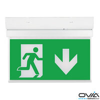 Ovia 2W Emergency LED Maintained Wall/Ceiling Sign - Down Legend