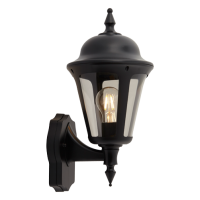 Ansell Latina E27 Wall Lantern PIR Black