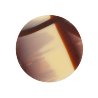 a jura round with marbled chocolate design, dark, light, brown, white, 