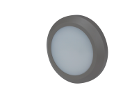 TWILIGHT 3W LED circular wall light, IP65, Grey, 3000K