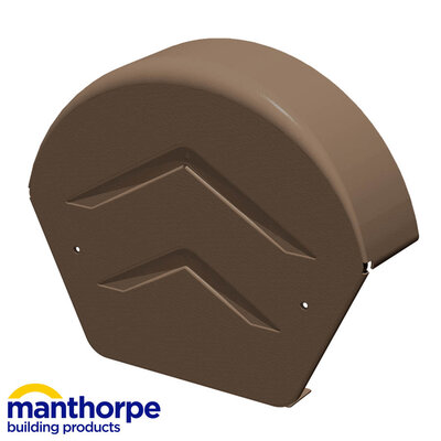Dry Verge Round End Cap Brown