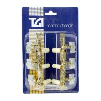 TGI Gold Classical Guitar Machine Headswith Pearloid Buttons (3 A Side)
