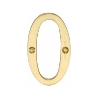 C1560-0-SB - Heritage Brass Numeral 0 Face Fix 76mm (3") Satin Brass Finish