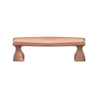 C0334-96-SRG - Heritage Brass Cabinet Pull Deco Design 96mm CTC Satin Rose Gold Finish