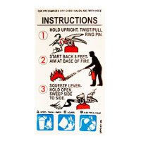 ABC Extinguisher w/Hose Instruction Label