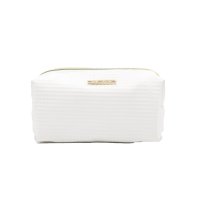 Sanjo White Waffle Vanity Bag Small