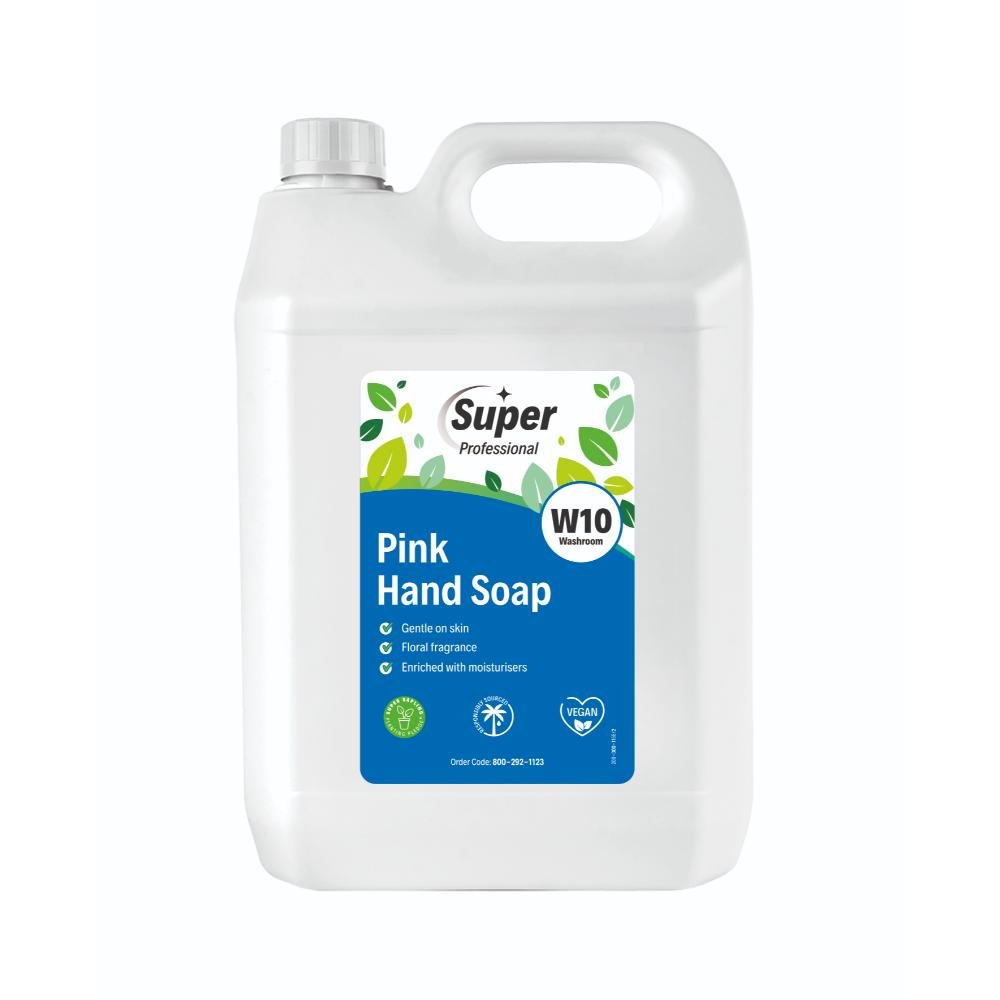 SUPER PROFESSIONAL W10 PINK LIQUID HAND SOAP 5L