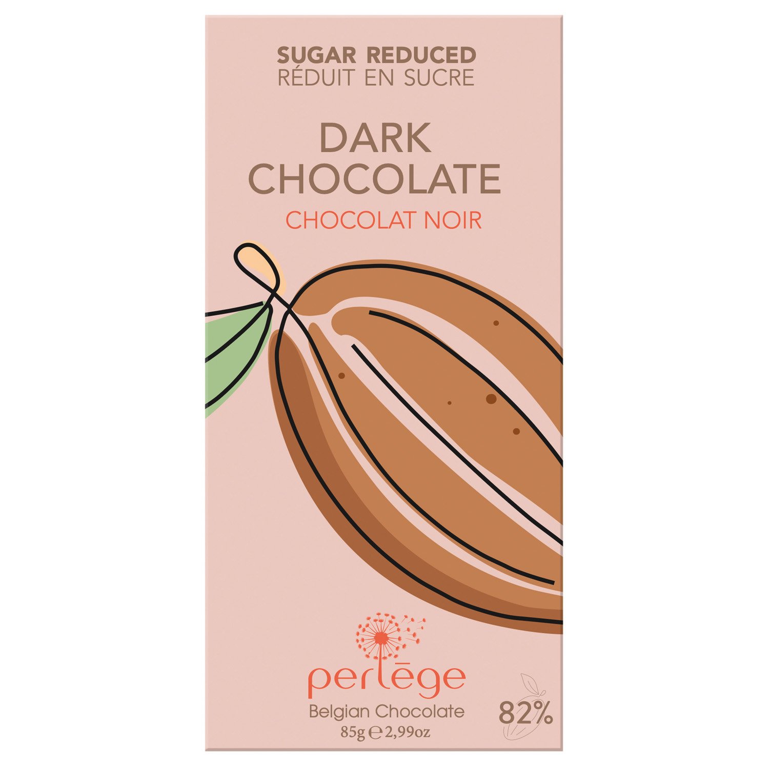Perl?ge solid dark chocolate tablet - 12x85g