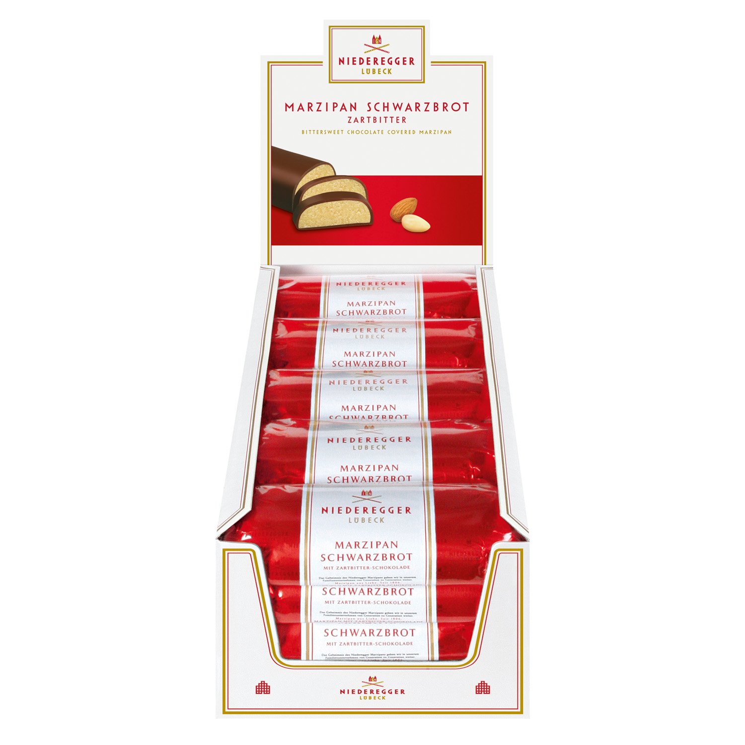 Dark chocolate covered marzipan loaf - 20x75g