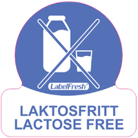 Allergen Lable - Lactose Free, 30x30mm, 500 labels per roll