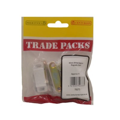 Centurion Magnetic Catch - White Medium - 45mm - (4 PK)