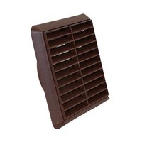 853315 100MM LOUVRED VENT & FLYSCREEN BROWN