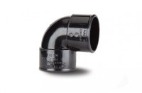 POLYPIPE MU112 BLACK KNUCKLE BEND 90DG 32mm MuPVC