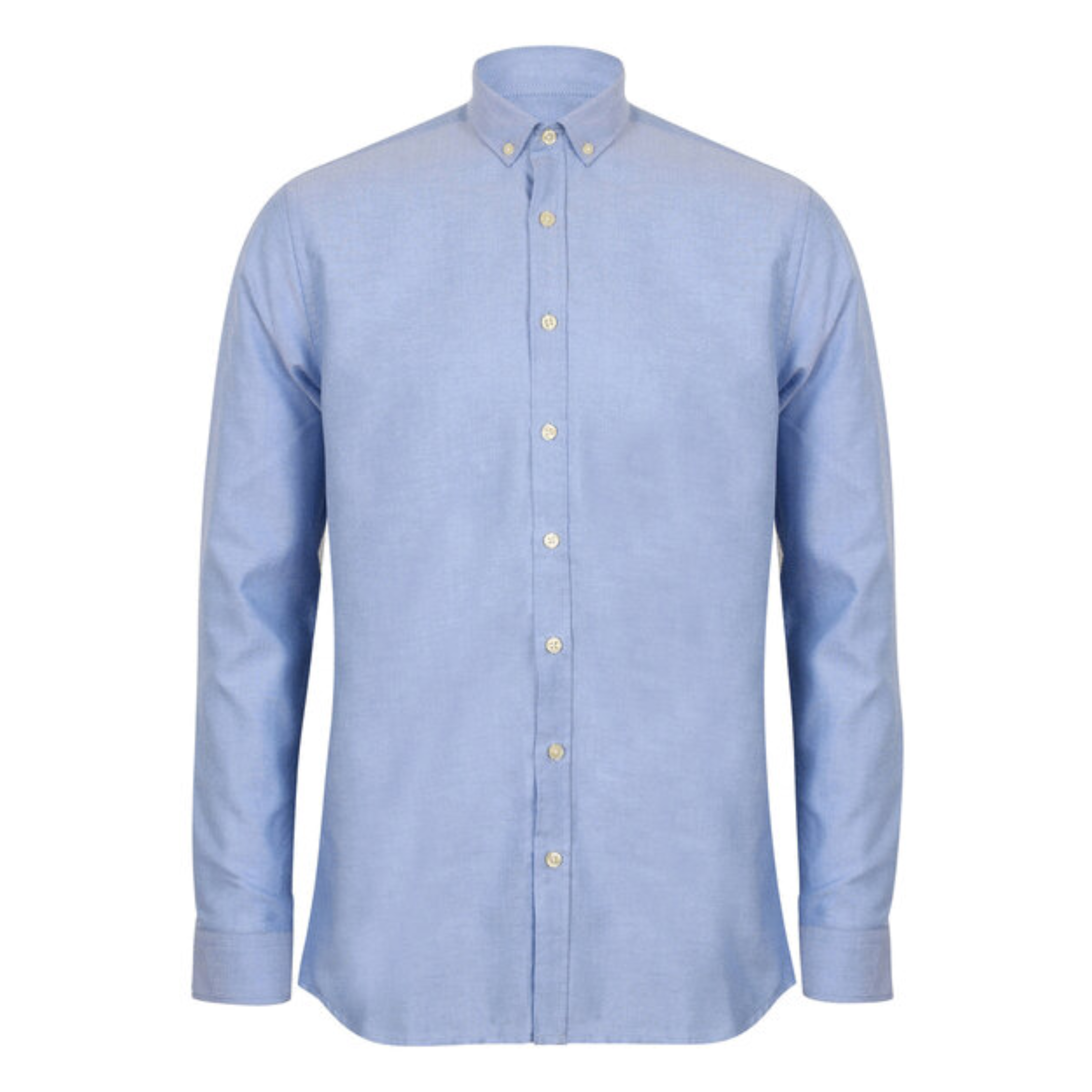 Henbury Regular Fit L/S Men's Oxford Shirt, Blue