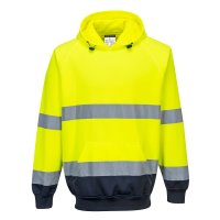 TWO-TONE HOODED HI-VIS SWEATSHIRT