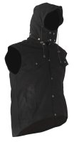 Oilskin Sleeveless Vest with hood