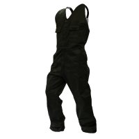 Action Cotton Bib Overalls, Black