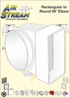 Flat Ducting Rect. to Round Elbow ASR40300