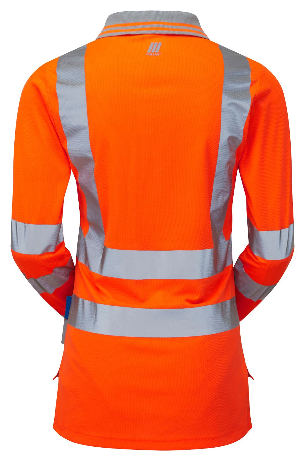 PULSAR&reg; Protect Women's Long Sleeve Polo Shirt Orange - Recycled Content