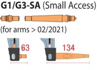 SET OF 2 SPINDLES G1 / G3-SA