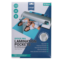 Concept A4 Laminating Pouches, 150 Micron, 25/Pack