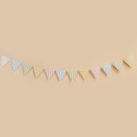 Gingham Paper Card Bunting 2.5m