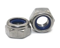 16mm Stainless Steel Nylon Nuts 100pcs.